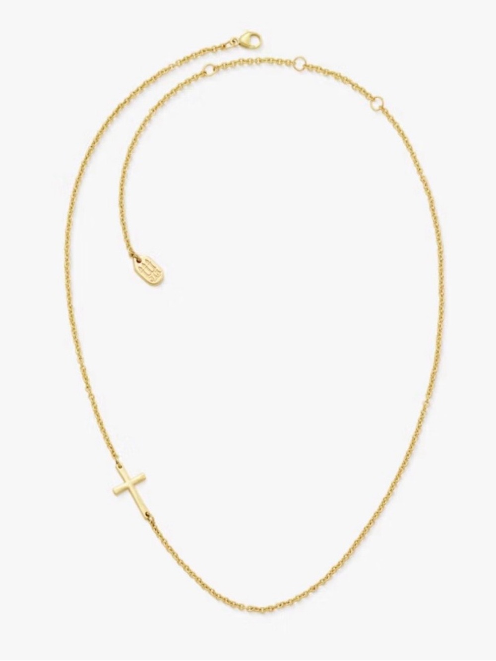 James Avery 14K Gold Horizon Cross Necklace -  Adjustable 18–20”